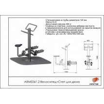 ARMS061.2 Велосипед и степ для двоих